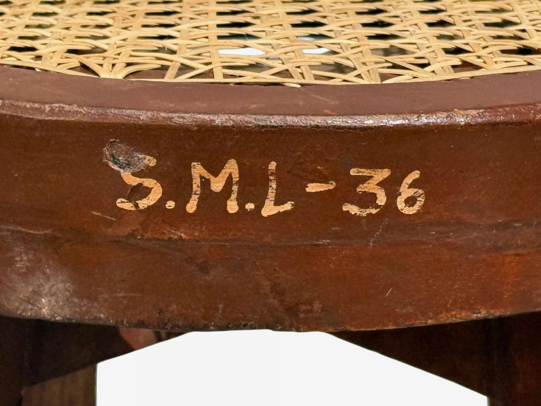 Pierre Jeanneret, Stools, Cane, Teak, Chandigarh, India c. 1960s - 9