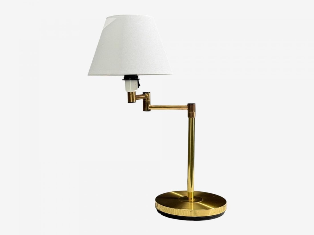 Fagerhults, Articulating Desk Lamp, Brass, Sweden, 1960s - 2