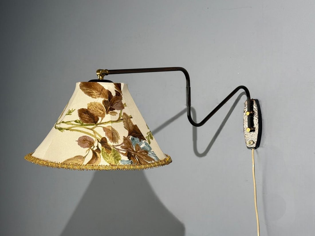 Swedish Modern, Adjustable Wall Light, Copper, Sweden, 1970s - 7