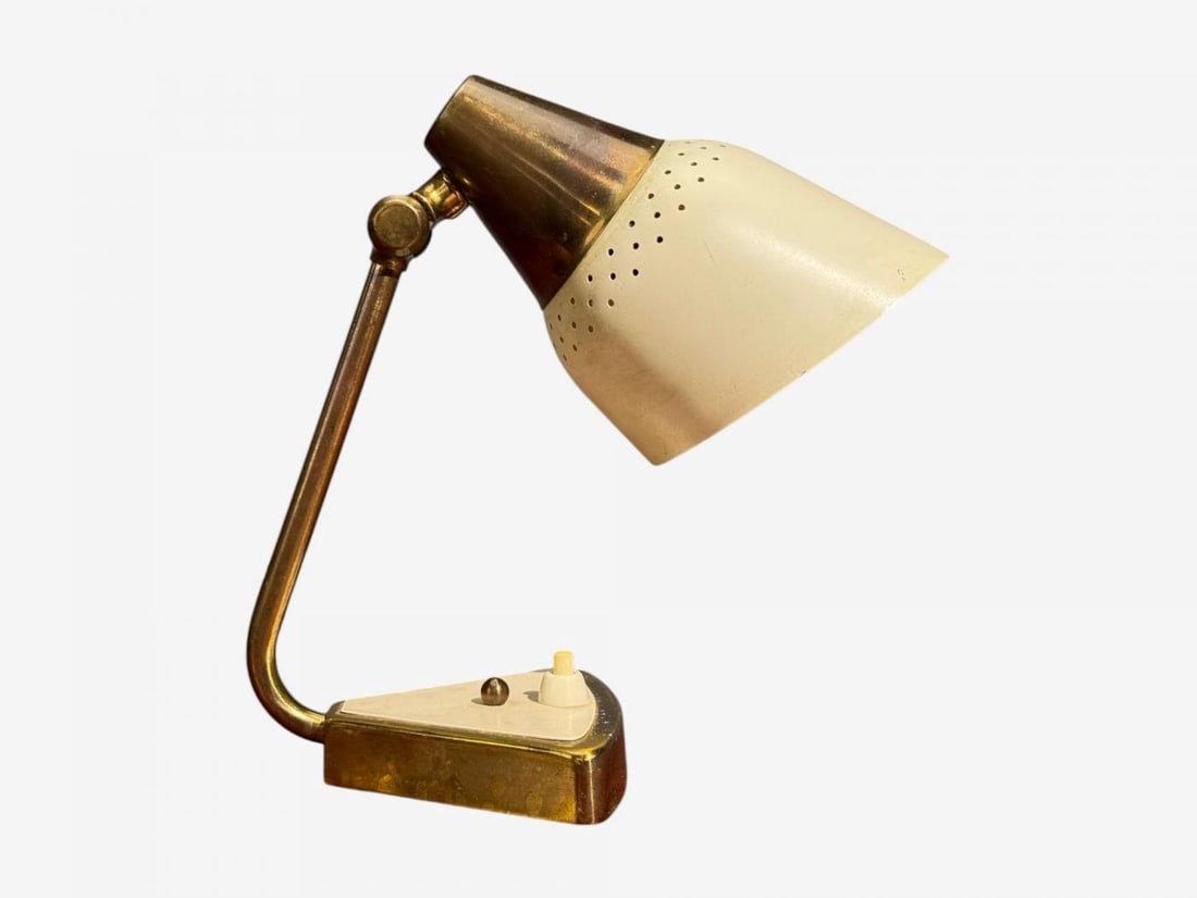 OBA, Swedish Modern, Desk Lamp, Brass, Metal,Sweden, 1950s - 3