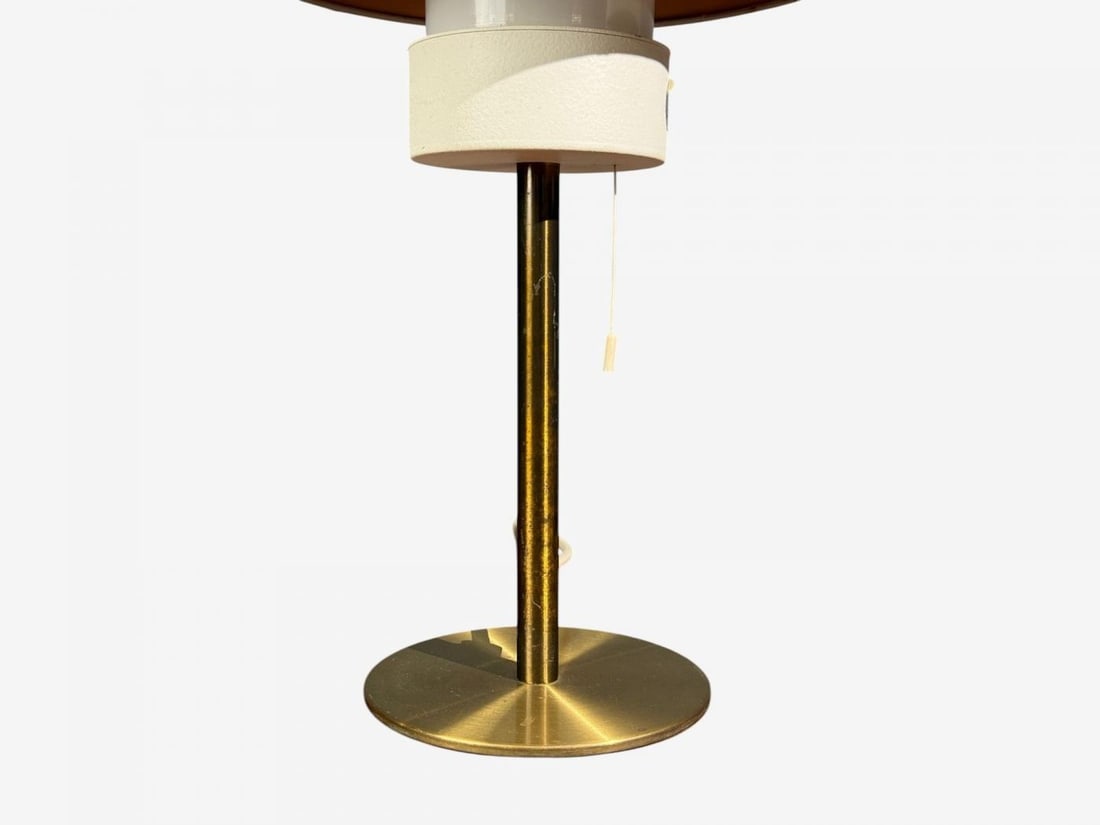 Luxus, Table Lamps, Brass, Fabric, Sweden, 1960s - 6