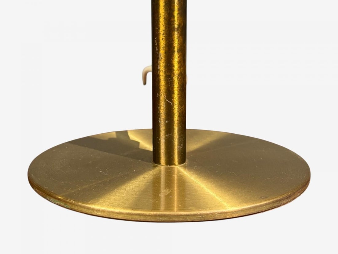 Luxus, Table Lamps, Brass, Fabric, Sweden, 1960s - 8