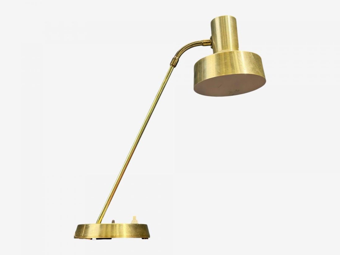 Ewå Värnamo, Adjustable Desk Lamp, Brass, Metal, Sweden, 1980s - 3