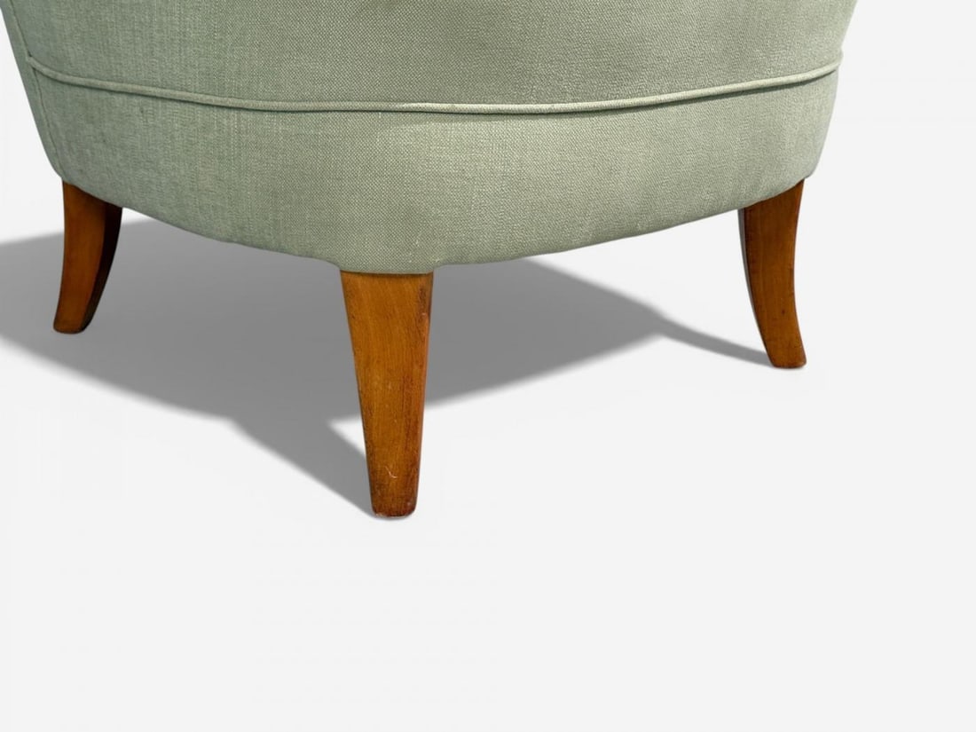 Swedish Modern, Lounge Chair, Floral Fabric, Beech, Sweden, 1950s - 4