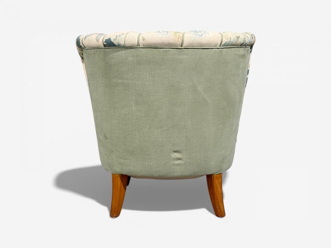 Swedish Modern, Lounge Chair, Floral Fabric, Beech, Sweden, 1950s - 9