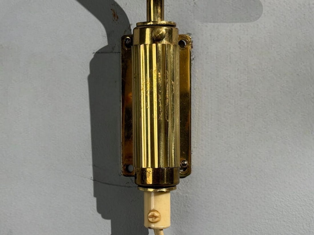 Danish Modern, Articulating Wall Light, Brass, Denmark, 1960s - 11