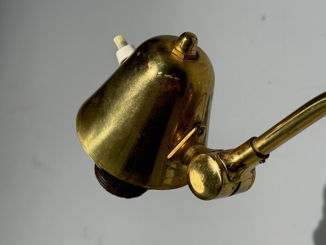 Danish Modern, Articulating Wall Light, Brass, Denmark, 1960s - 9