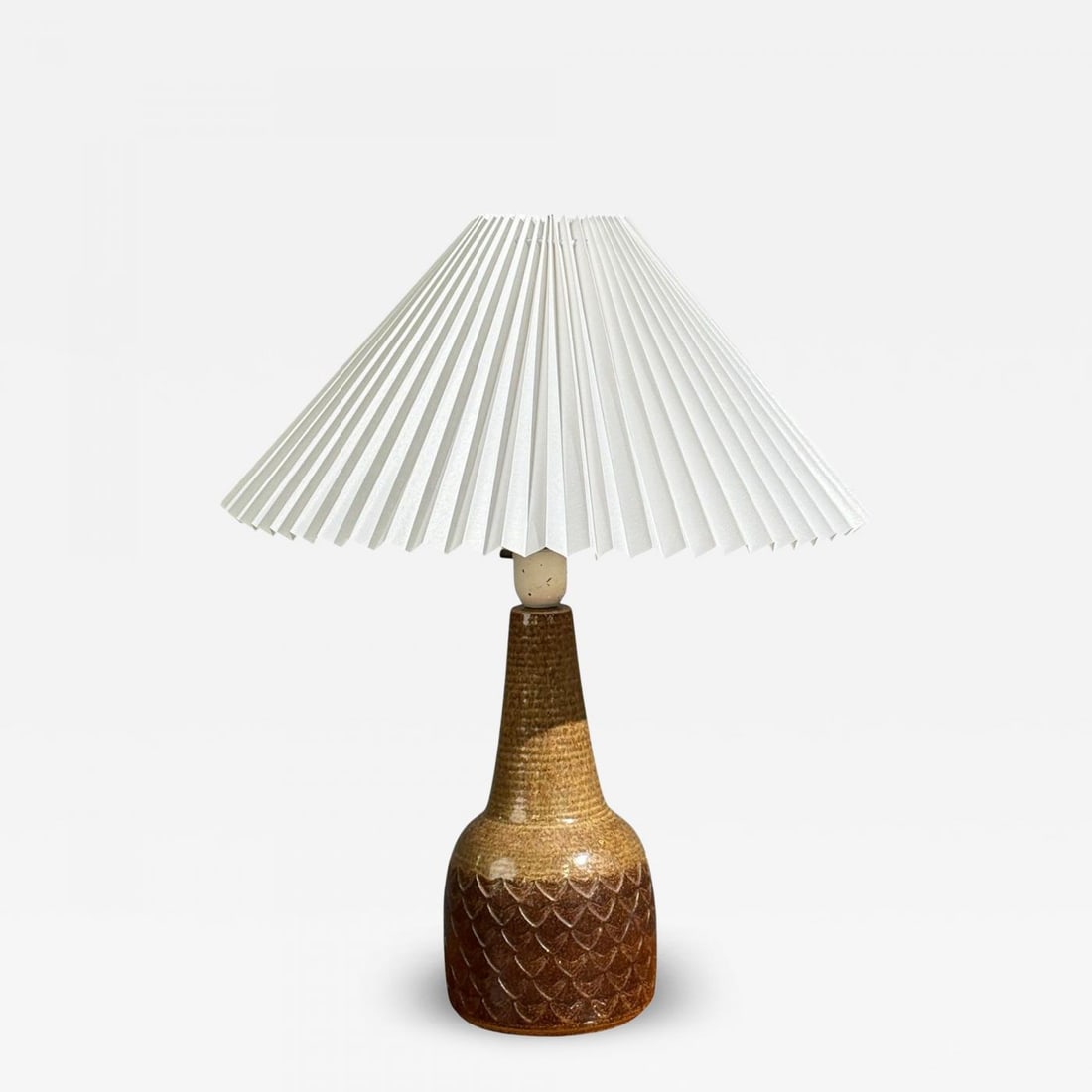 Søholm Stentøj, Table Lamp, Brown Glazed Ceramic, Denmark, 1970s (1 of 10)