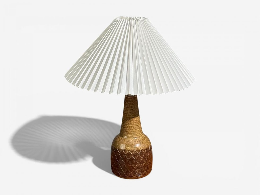 Søholm Stentøj, Table Lamp, Brown Glazed Ceramic, Denmark, 1970s - 2