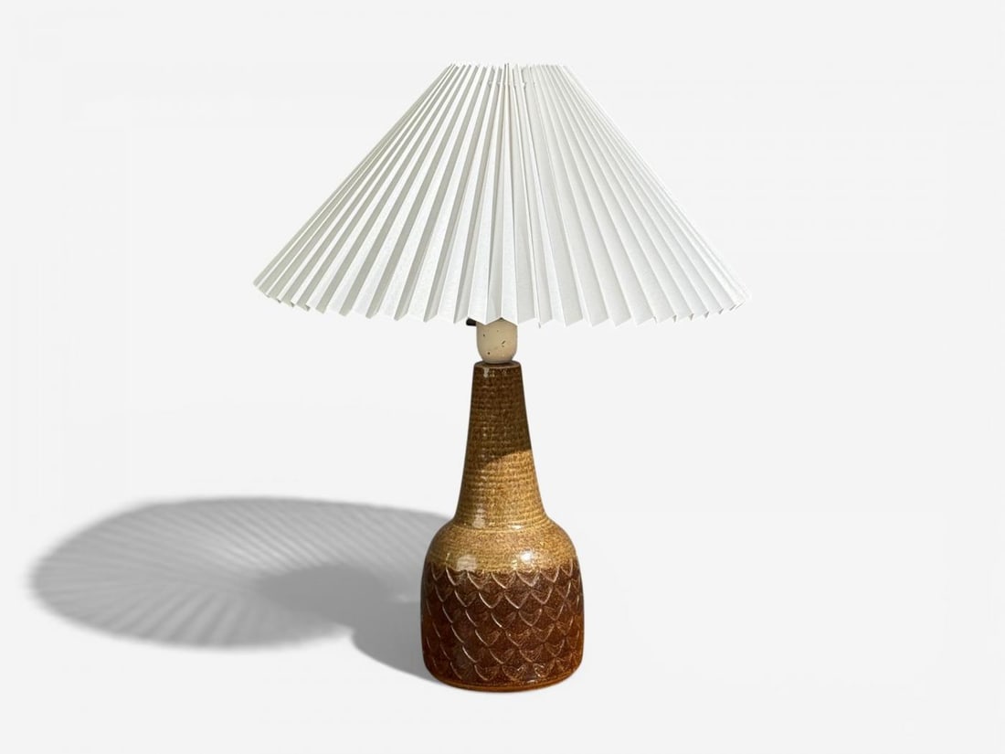 Søholm Stentøj, Table Lamp, Brown Glazed Ceramic, Denmark, 1970s - 3
