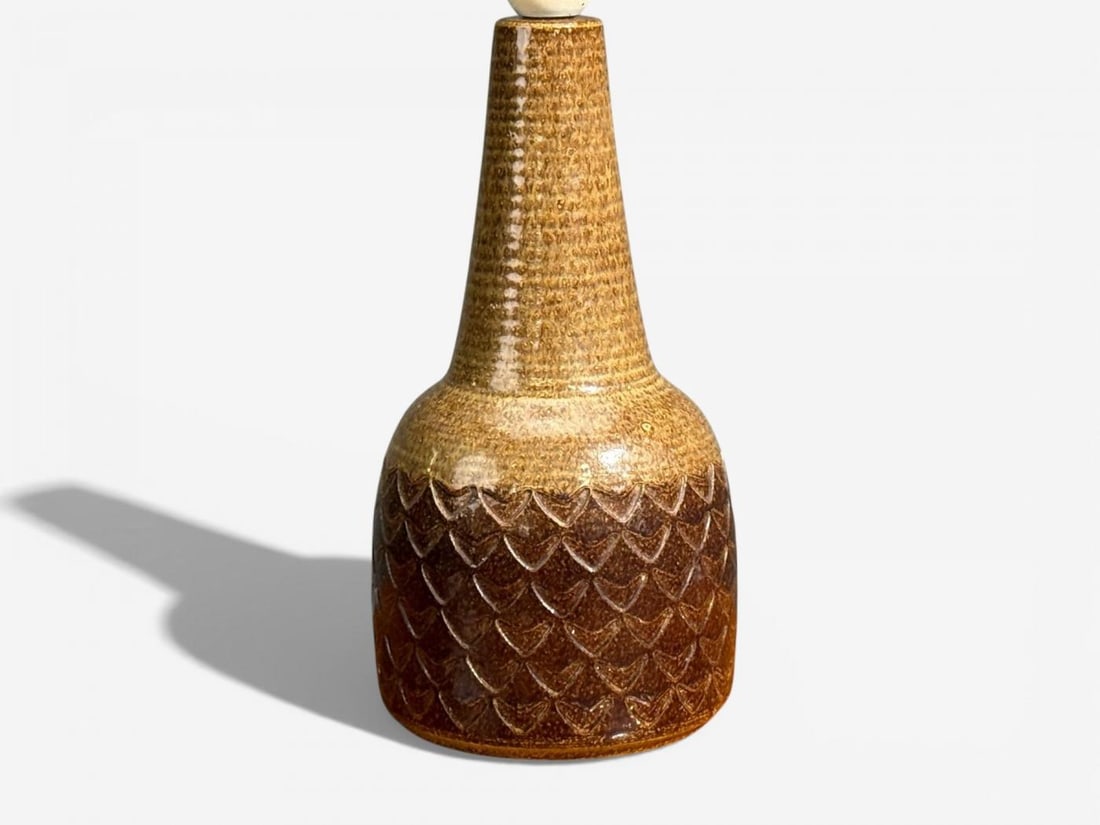 Søholm Stentøj, Table Lamp, Brown Glazed Ceramic, Denmark, 1970s - 5