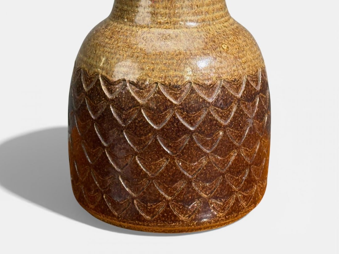Søholm Stentøj, Table Lamp, Brown Glazed Ceramic, Denmark, 1970s - 6