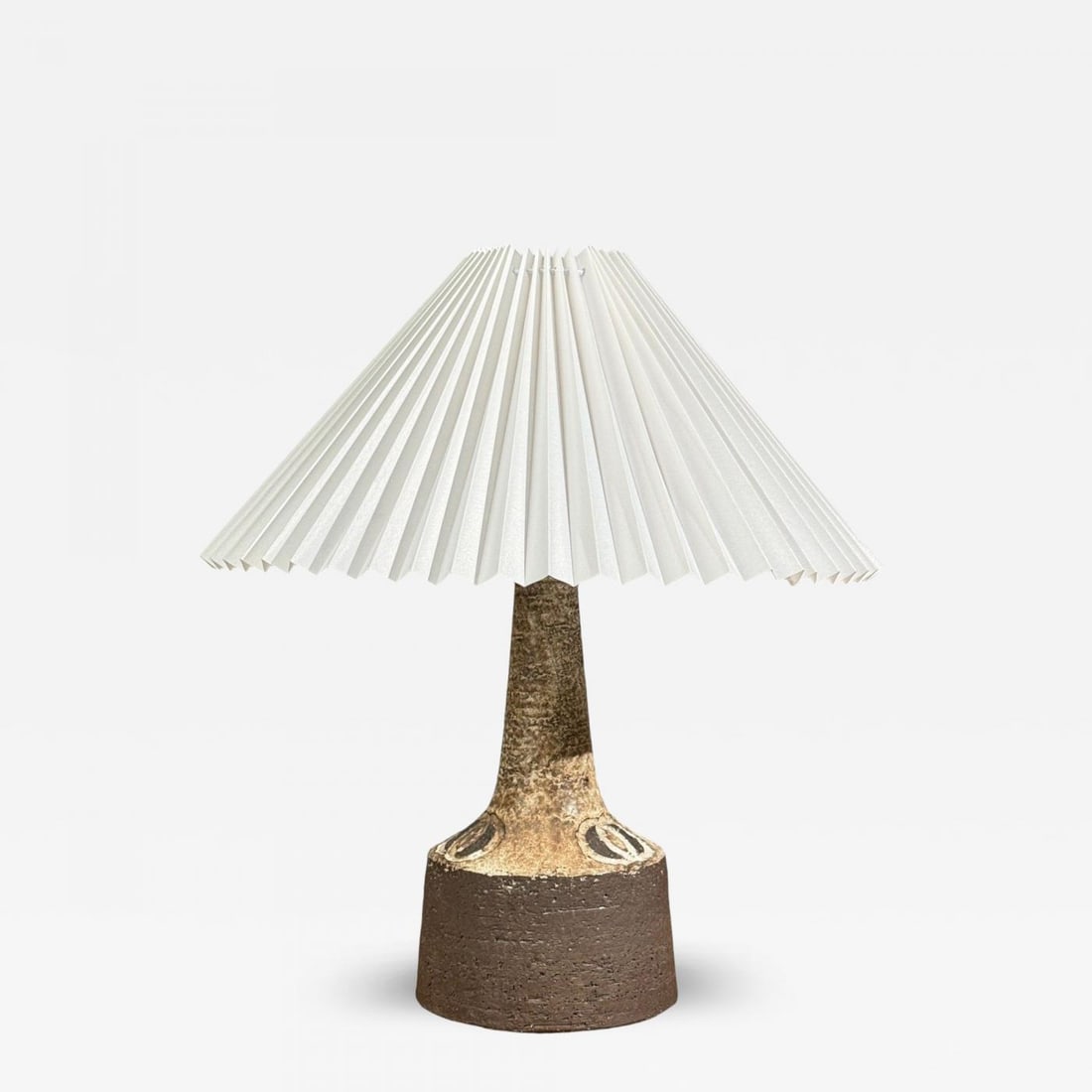 Fridtjof Sejersen, Table Lamp, Brown Ceramic, Denmark, 1960s (1 of 11)