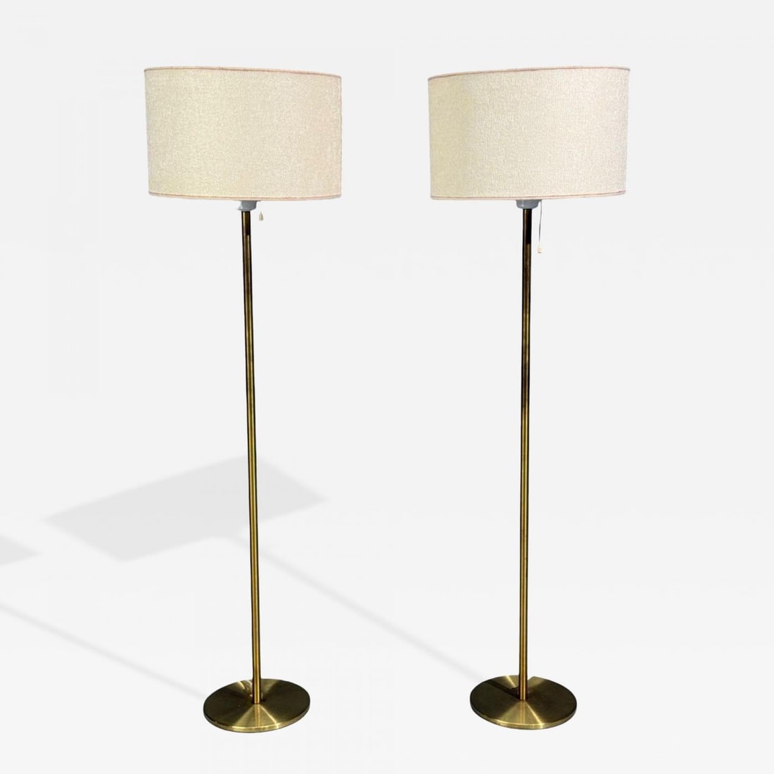 Luxus Vittsjö, Floor Lamps, Patinated Brass, Sweden, 1960s (1 of 11)