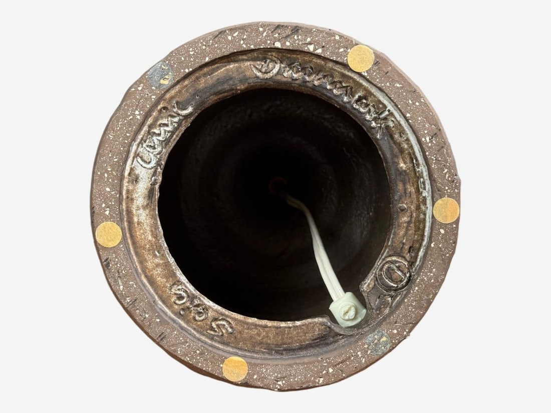 Fridtjof Sejersen, Table Lamp, Brown Ceramic, Denmark, 1960s - 10