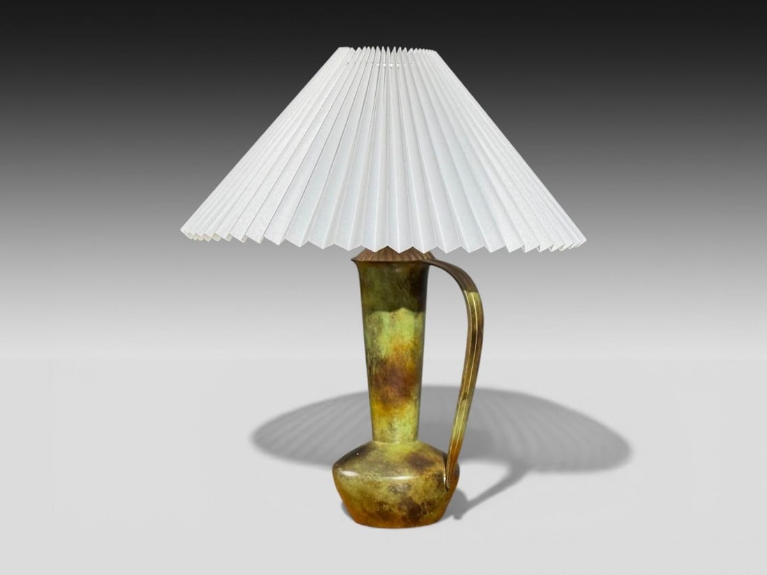 GAB, Table Lamp, Patianted Bronze, Sweden, 1940s - 3