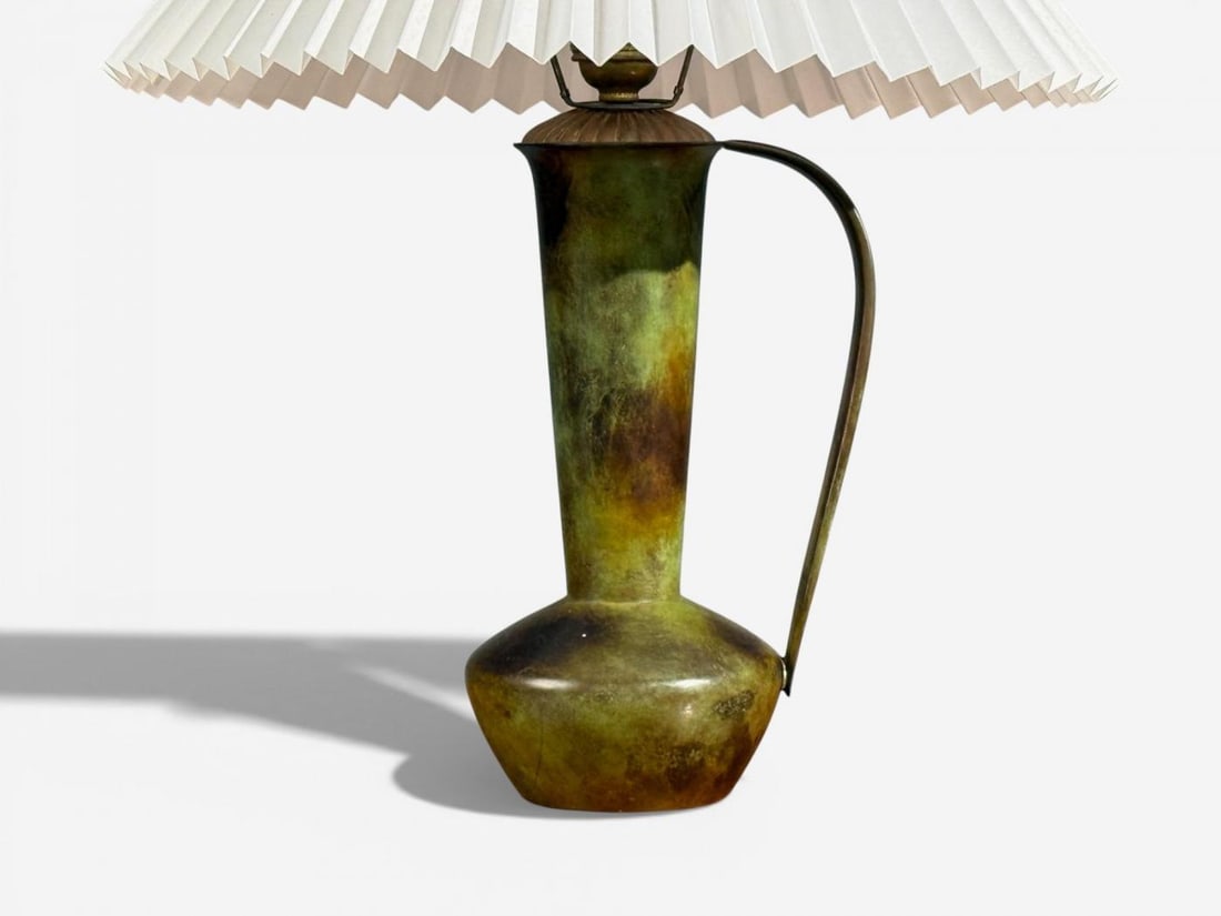 GAB, Table Lamp, Patianted Bronze, Sweden, 1940s - 4