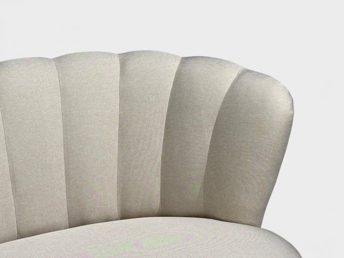 Carl-Johan Boman, Settee, Beige Linen, Wood, Finland, 1950s - 6