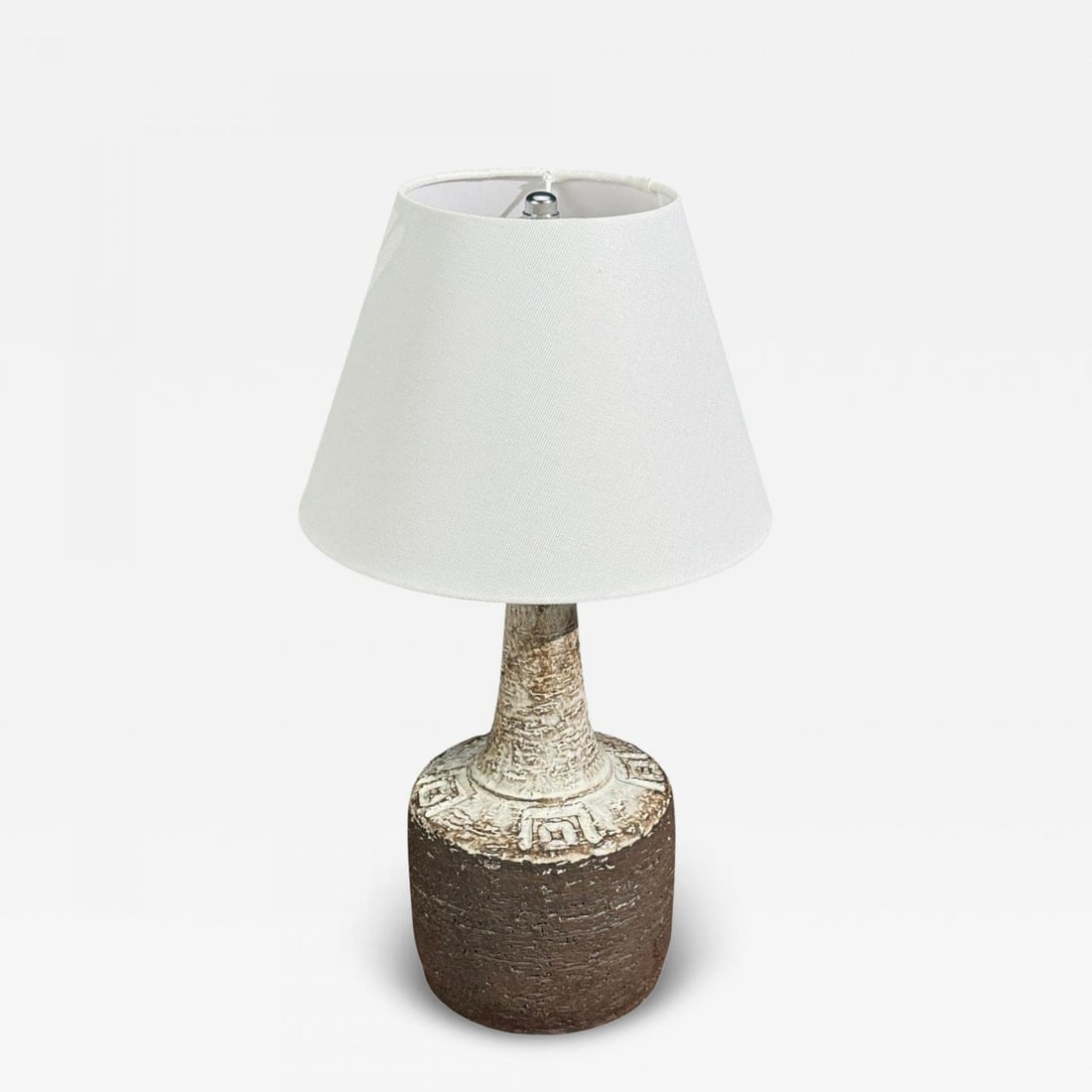 Fridtjof Sejersen, Table Lamp, Brown Ceramic, Denmark, 1960s (1 of 10)