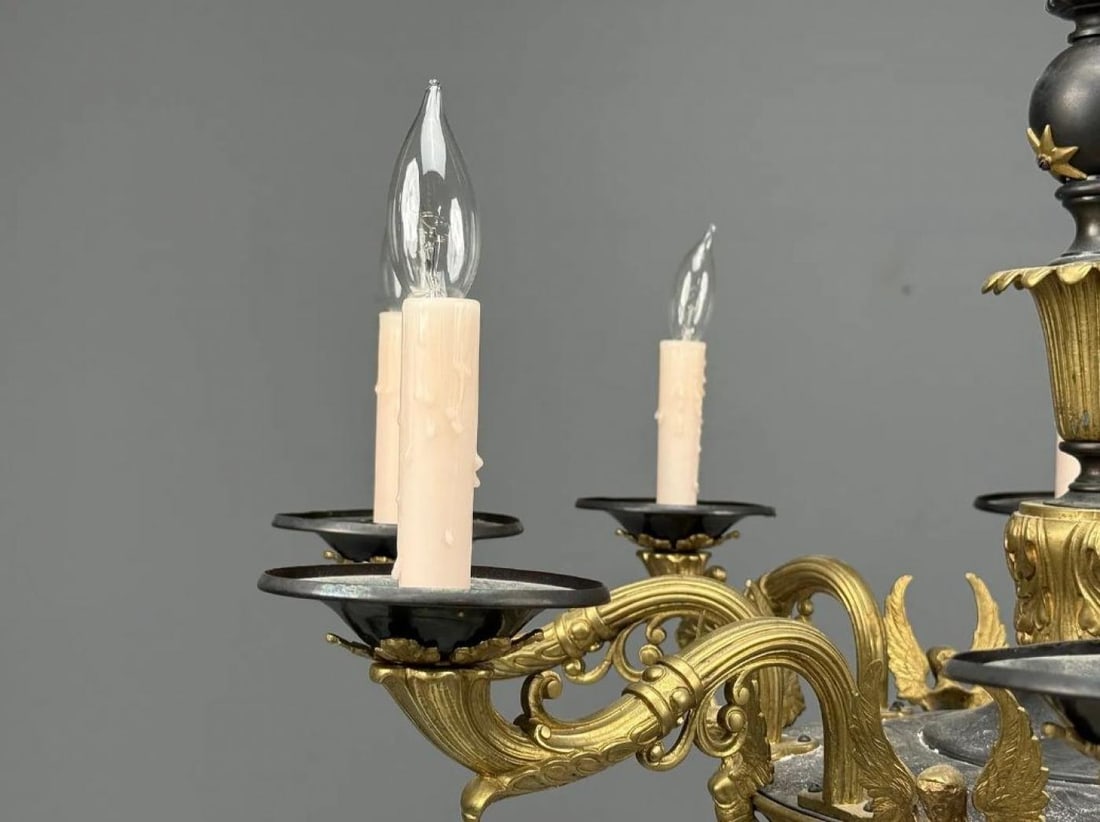 Federal Style, Chandelier, Bronze, Ebony, Europe, 1960s - 4