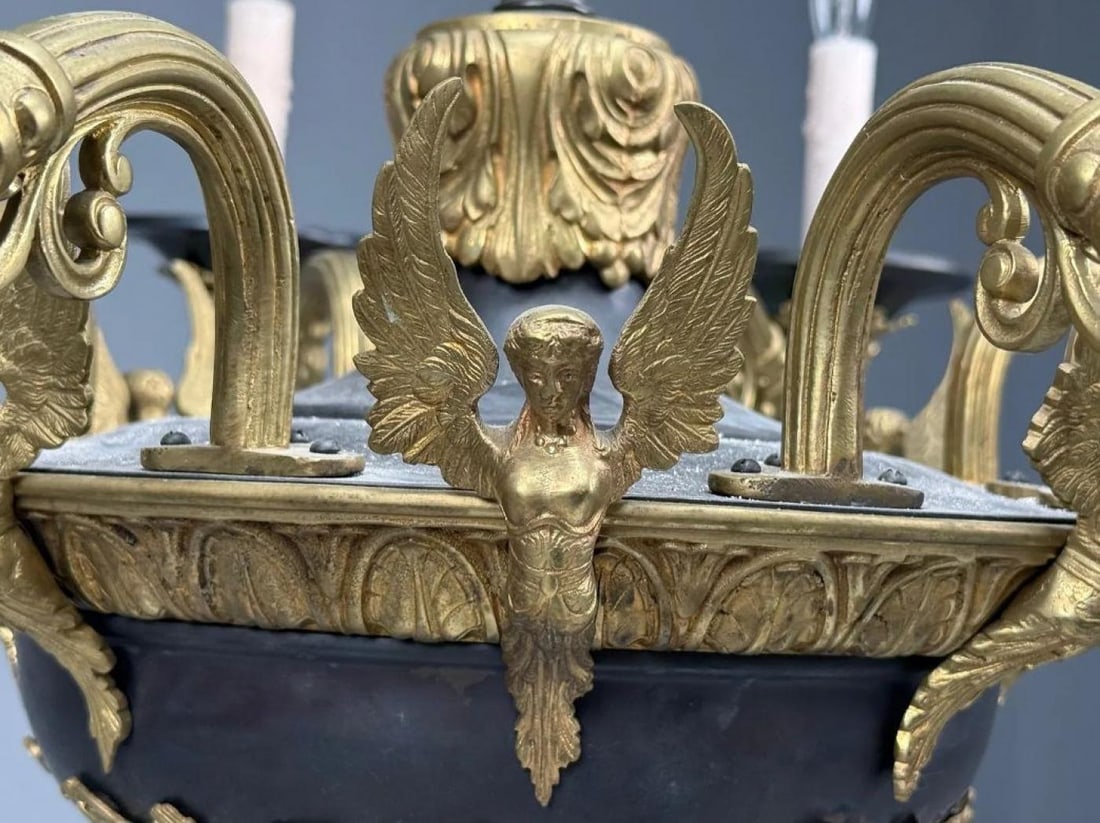 Federal Style, Chandelier, Bronze, Ebony, Europe, 1960s - 7