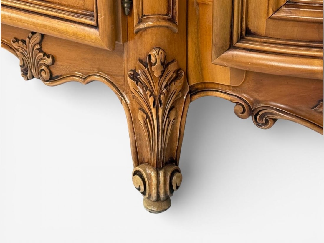 French Provincial, Monumental Sideboard, Wood, Brass, France, 1960s - 12