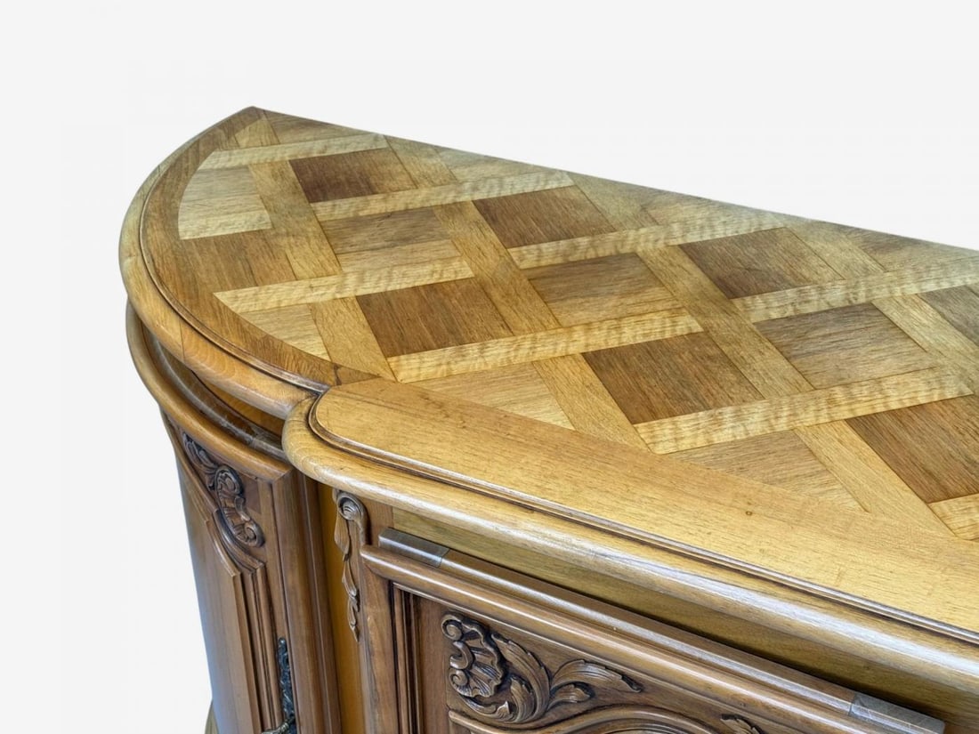 French Provincial, Monumental Sideboard, Wood, Brass, France, 1960s - 6