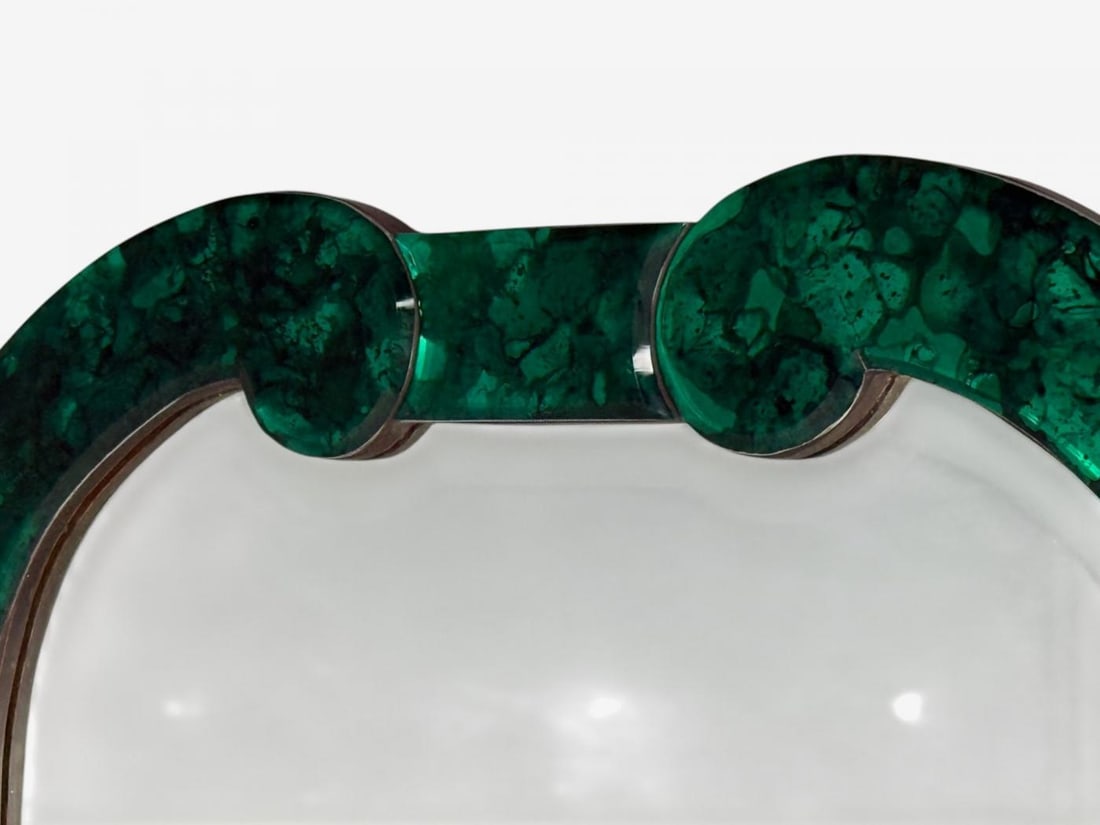 Art Deco Style, Green Antiqued Beveled Glass, Venetian Wall Mirrors, 21st c. - 5