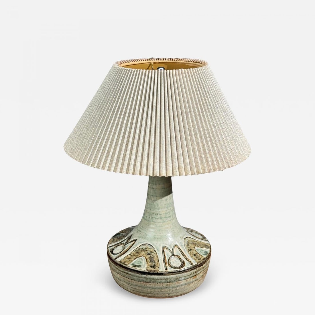 Noomi Backhausen, Table Lamp, Green Ceramic, Denmark, 1960s (1 of 8)