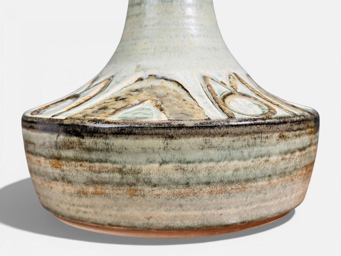 Noomi Backhausen, Table Lamp, Green Ceramic, Denmark, 1960s - 7