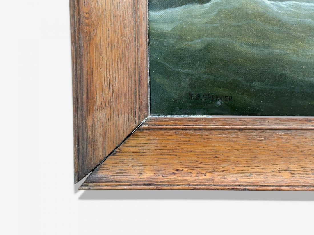 William Ball Spencer, Oil on Canvas, Seascape Painting, British, 19th C. - 11