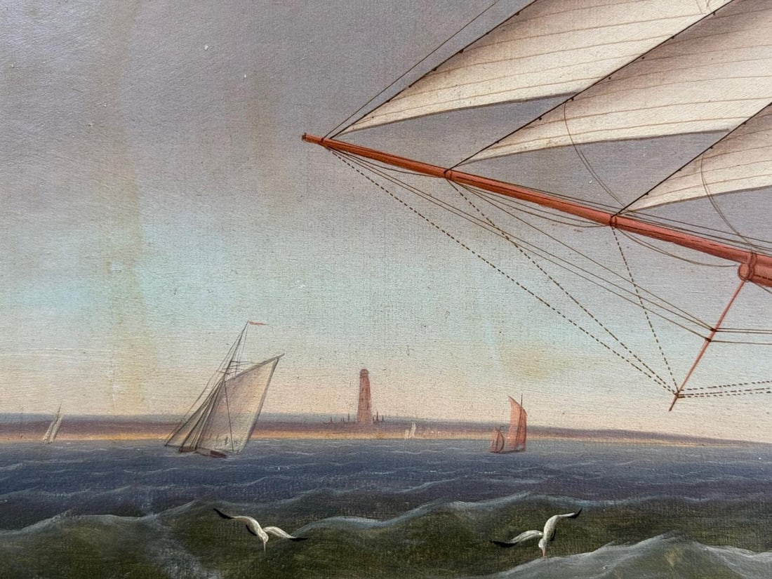 William Ball Spencer, Oil on Canvas, Seascape Painting, British, 19th C. - 8