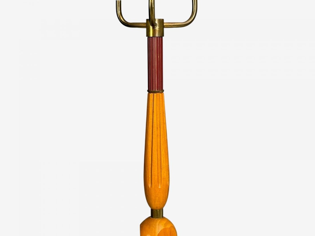 Swedish Modern, Adjustable Floor Lamp, Wood, Metal, Sweden, 1950s - 11