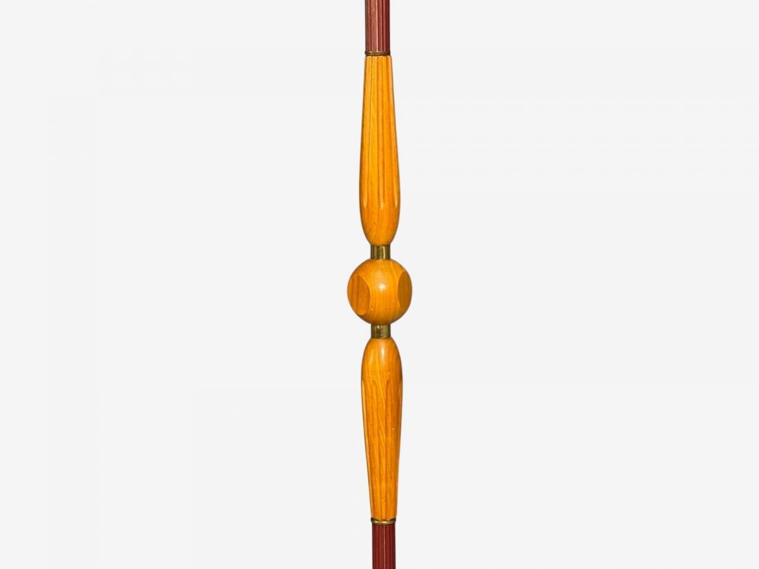 Swedish Modern, Adjustable Floor Lamp, Wood, Metal, Sweden, 1950s - 12