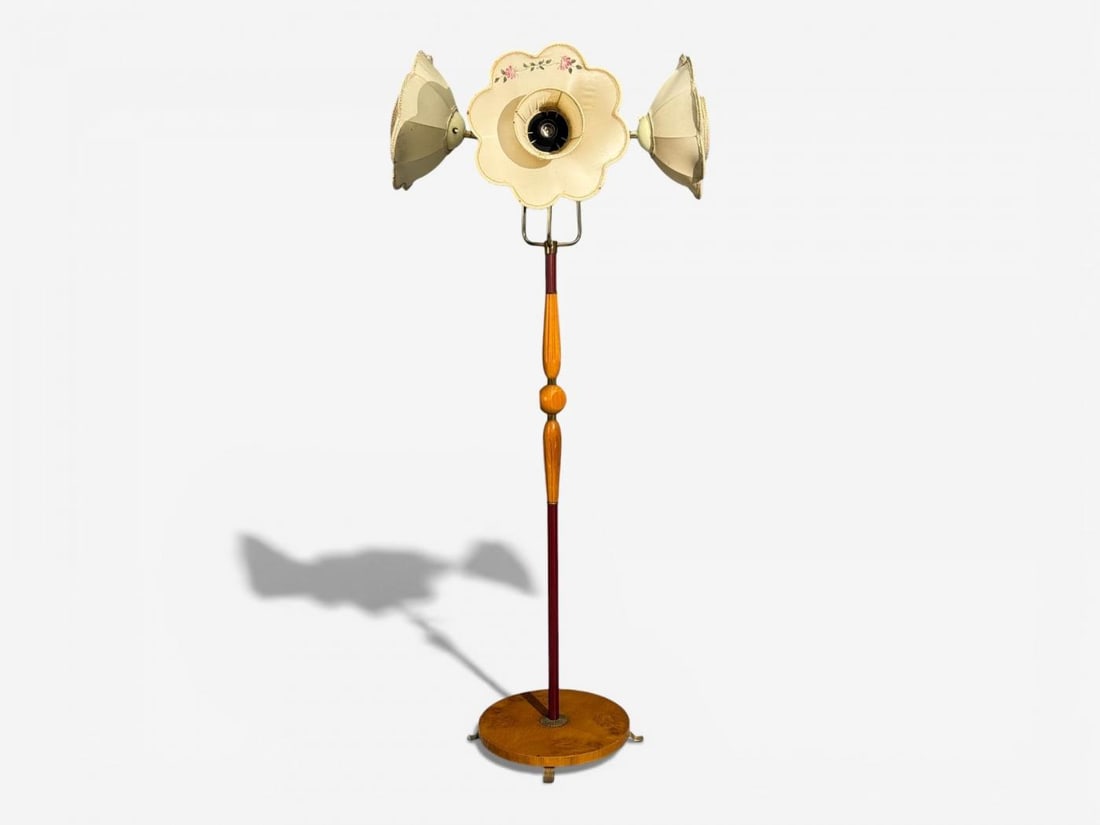 Swedish Modern, Adjustable Floor Lamp, Wood, Metal, Sweden, 1950s - 4