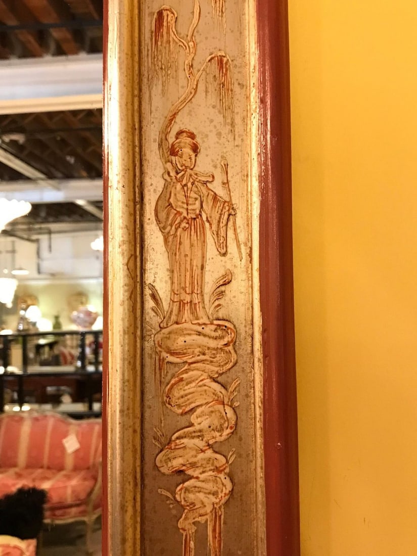 Fine Silver Gilt with Oriental Decoration La Barge Chinoiserie Mirror - 5