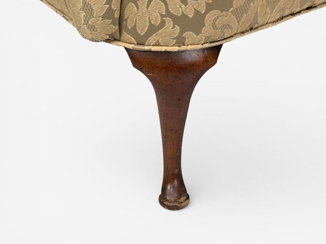 Queen Anne, Wingback Chair, Fabric, Mahogany, England, 19th c. - 5