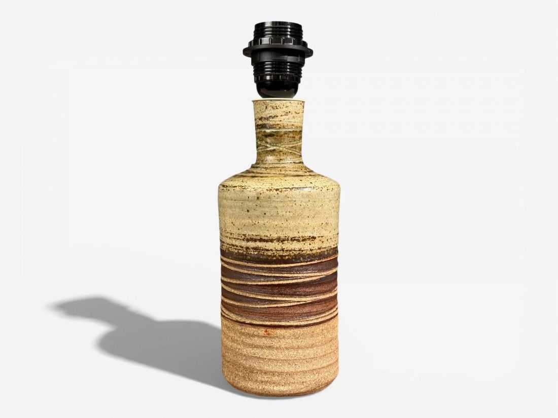 Tue Poulsen, Table Lamp, Beige Ceramic, Denmark, 1950s - 4