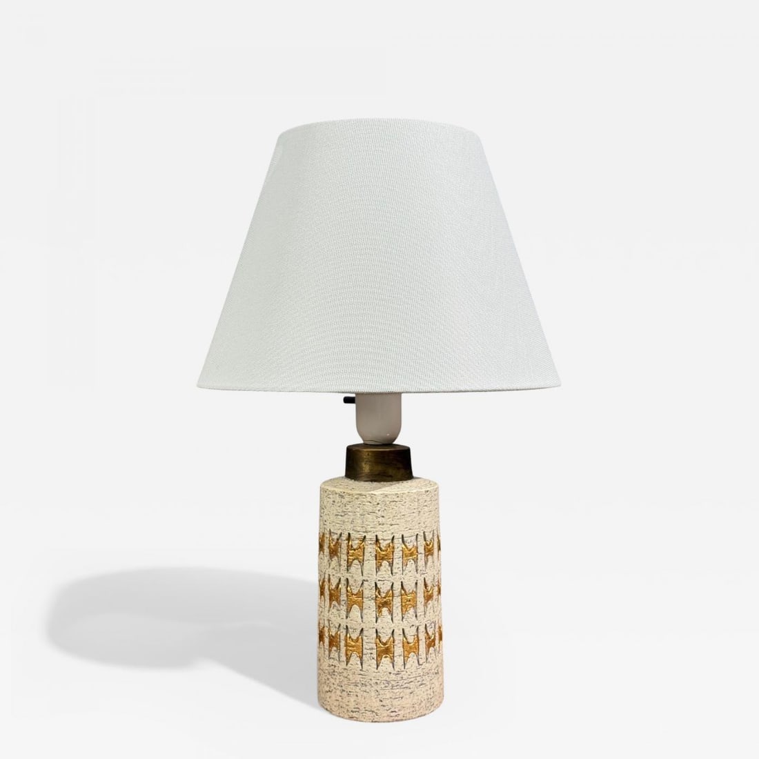 Bitossi, Table Lamp, Chamotte Clay, Gold Leaf, Italy, 1960s (1 of 9)