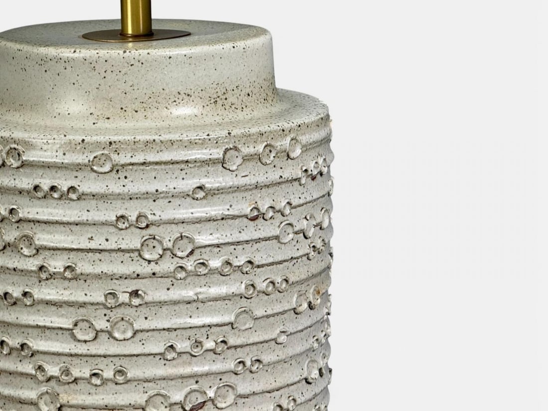 David Cressey, Earthtone Glaze Ceramic, Large Table Lamps, USA, 1970s - 5