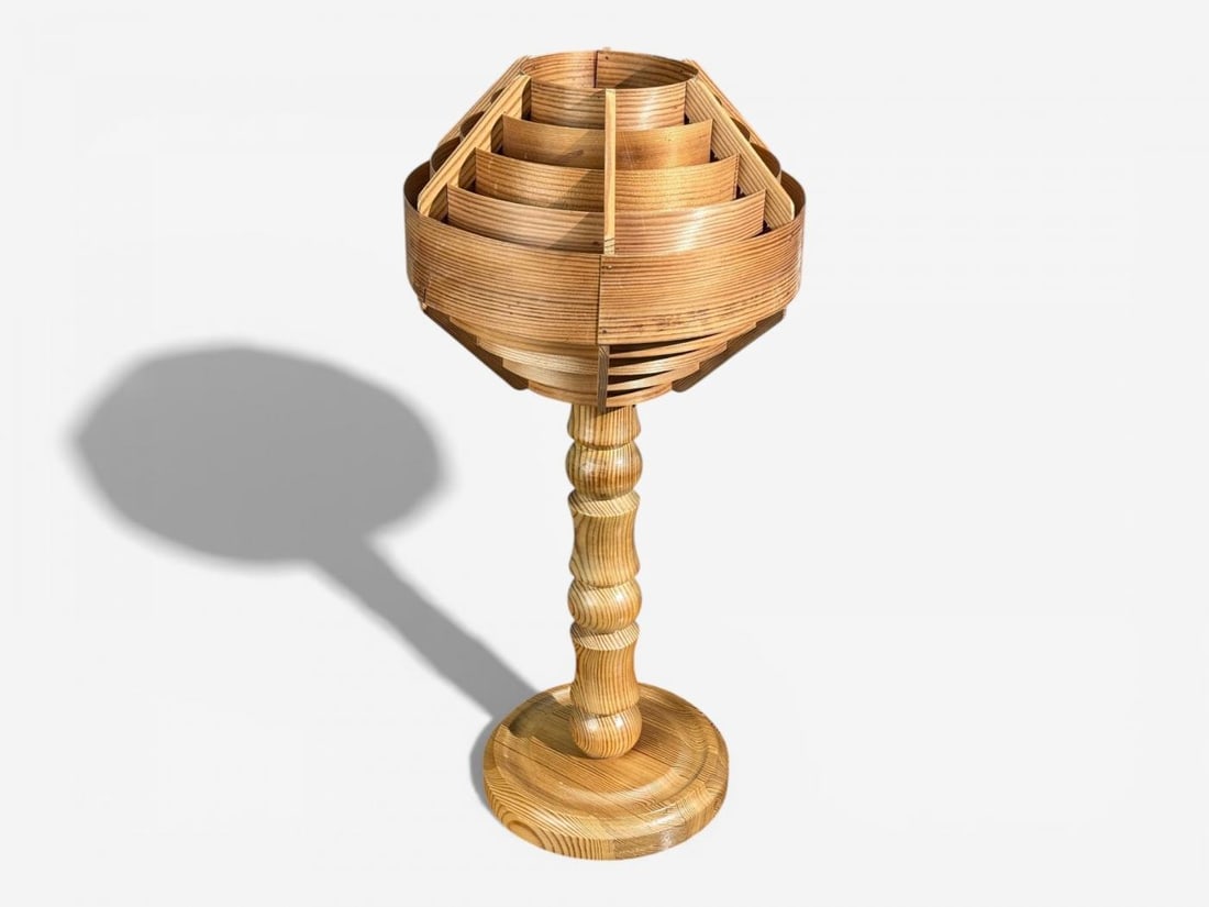 Hans-Agne Jakobsson, Table Lamp, Pine, Sweden, 1970s - 3