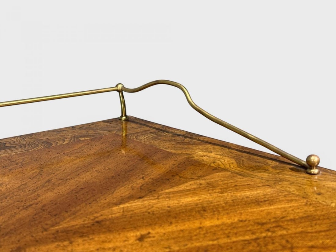 Mastercraft Style, Hollywood Regency, Writing Desk, Burl, Brass, USA, 1960s - 6