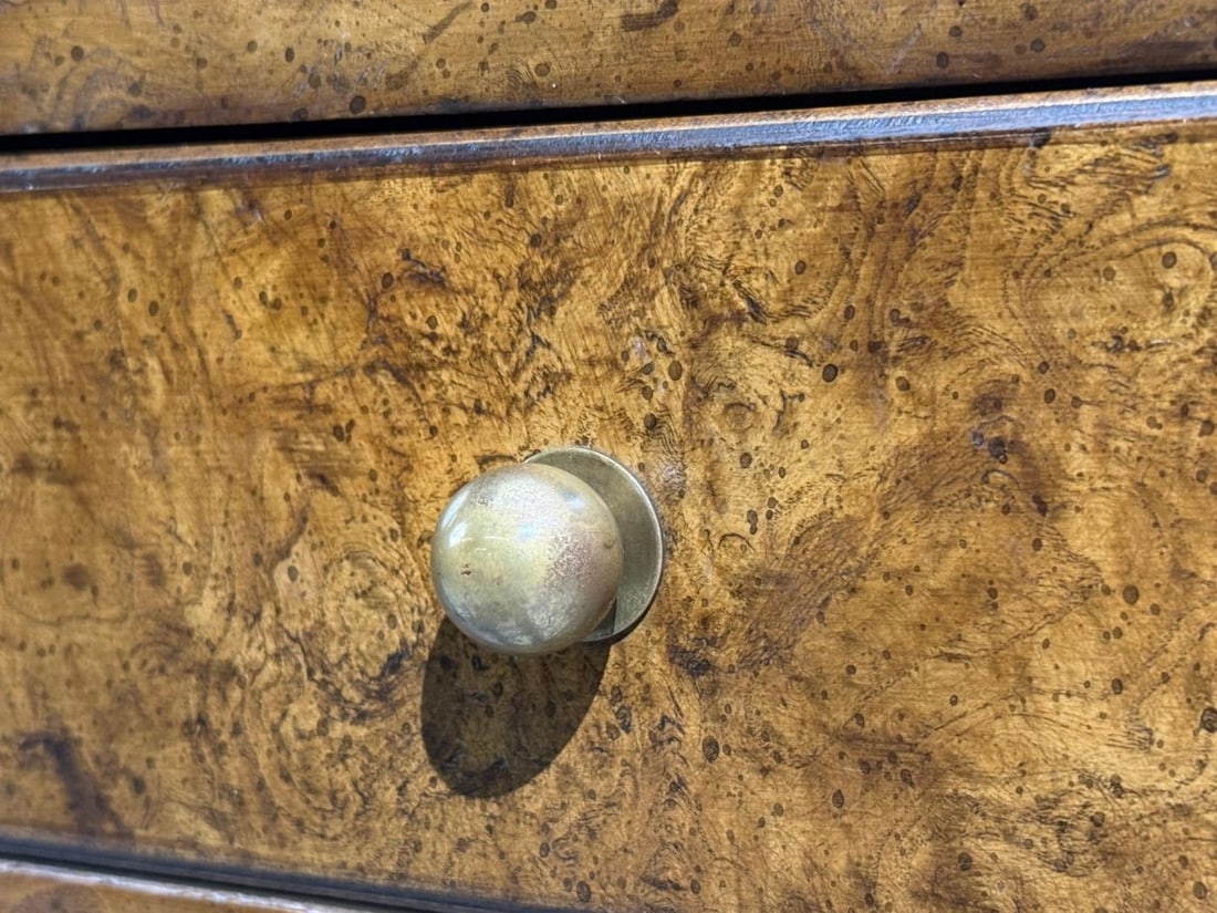 Mastercraft Style, Hollywood Regency, Writing Desk, Burl, Brass, USA, 1960s - 8