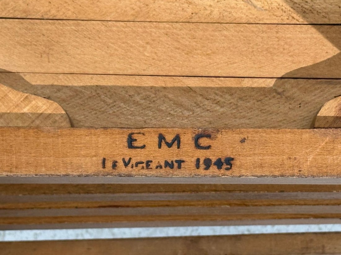 Rene Gabriel, Reconstruction Era Dining Chairs, Beech Wood, France, 1940s - 11