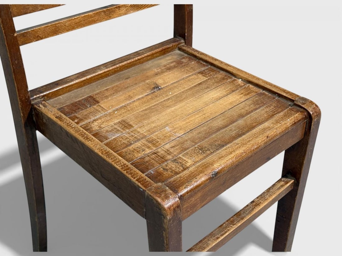 Rene Gabriel, Reconstruction Era Dining Chairs, Beech Wood, France, 1940s - 9