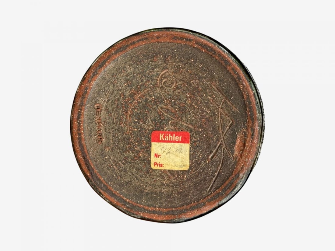 Nils Kähler, Table Lamp, Green Ceramic, Textile, Denmark, 1960s - 7