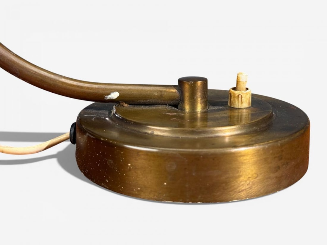 European Modern, Desk Lamp, Brass, Glass, Europe, 1970s - 10