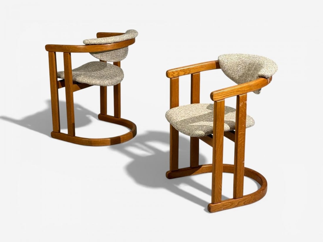 German Modern, Occasional Chairs, Tweed, Beech, Germany, 1960s - 4