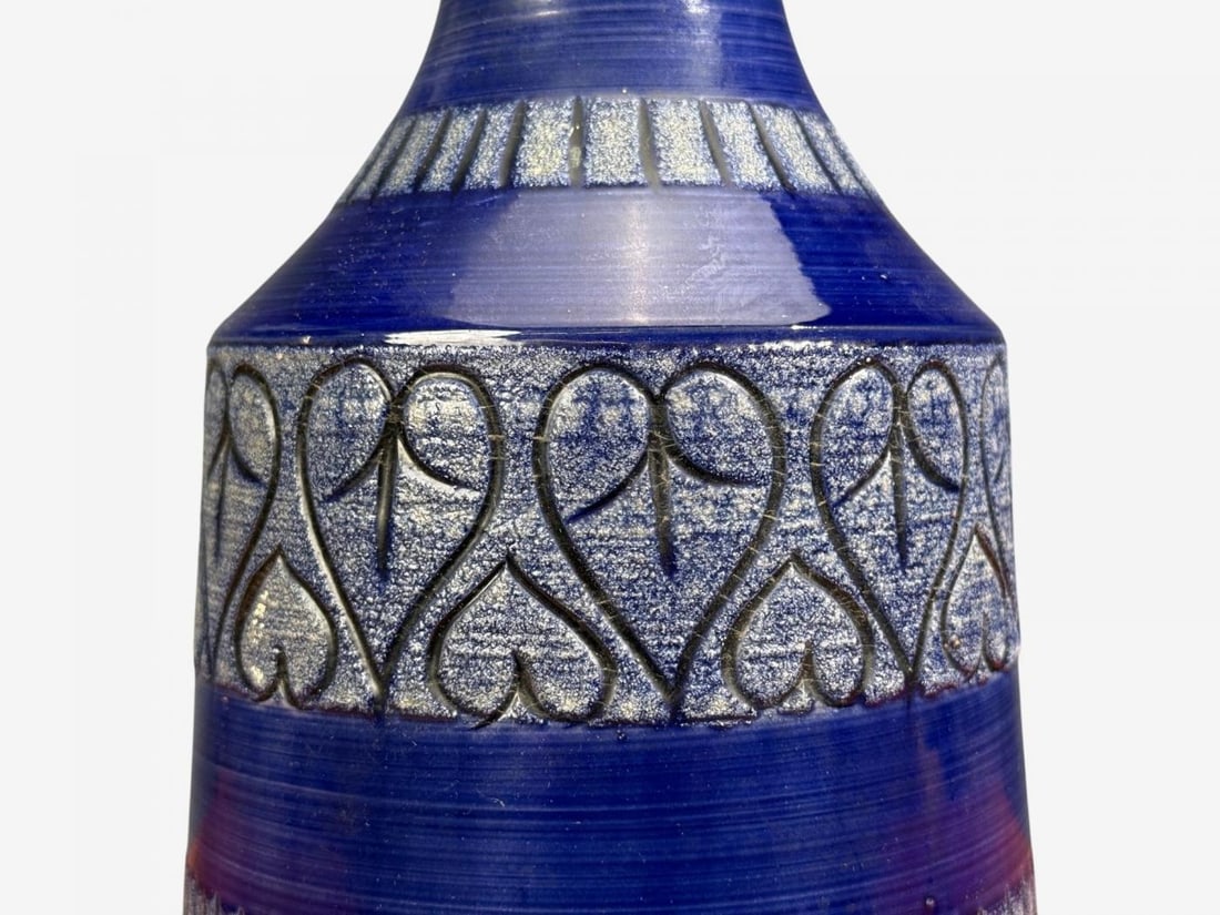 Italian Modern, Table Lamp, Cobalt Blue Ceramic, Italy, 1960s - 6