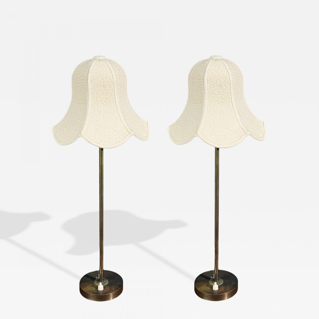 BABO, Table Lamps, Brass, Fabric, Sweden, 1900s (1 of 6)